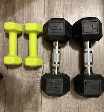 CAP Barbell 15 LB Coated Hex Dumbbell Weight, New Edition 1