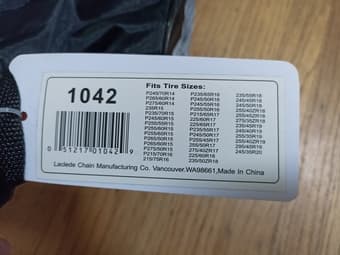 Tire chains - new (never used) 2