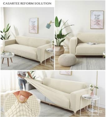 Selling Two 3-Seater Sofa Cover (Ivory Color) 1