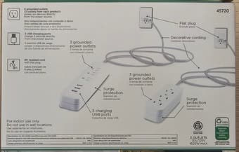 New Extension Cords w/USB Charging(2 Pack) 4