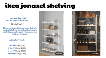 ikea jonaxel shelving / bookcase 1