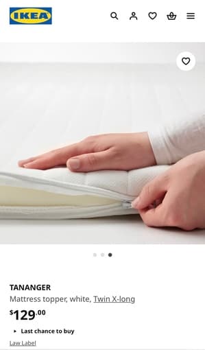 IKEA mattress topper - full, twin extra long 2