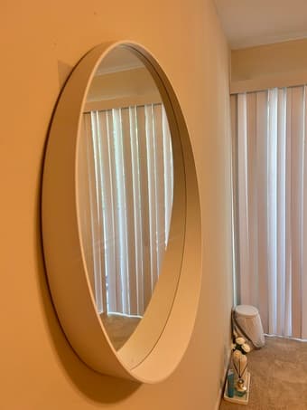 White IKEA Mirror (31.5 inches) 3