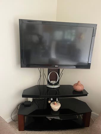 Large TV + TV stand for sale 1