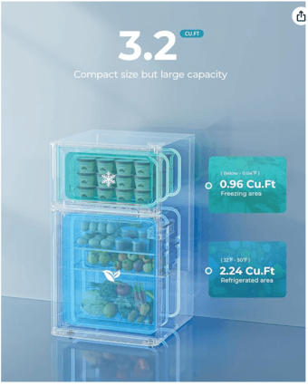 Mini-Fridge with Freezer 2