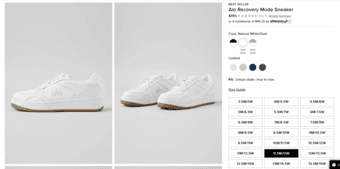 Brand New Alo Recovery Mode Shoes – White Gum – Size US M5 / W6.5 1