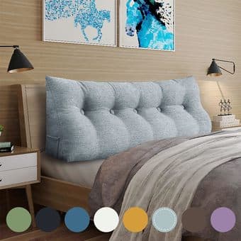 Headboard Pillow, Ikea Picture frame, blackout curtain, portable fan 1