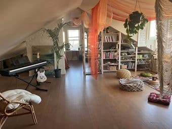Beautiful artist loft in 3BR apartment in Mission, SF sublet June-Aug 1