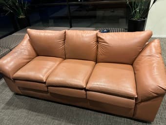 Comfy Leather Sofa for Sale  Moving sale! 1