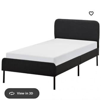 Twin bed with IKEA mattress for sale 1