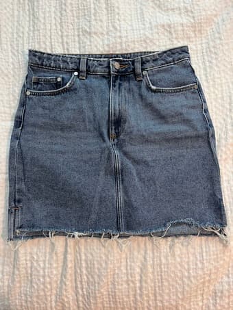 Summer denim cutoff skirt 1