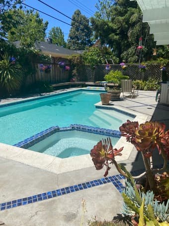 Furnished w/priv patio entrance in modern airy house with pool 1