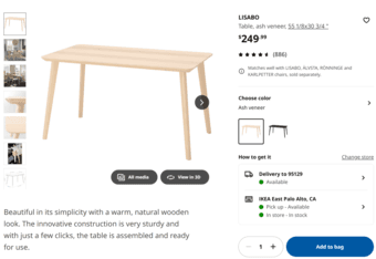 Ikea Dining Table (LISABO), Redwood City! 4