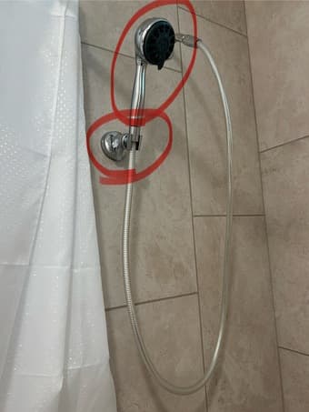 Shower head and holder 1