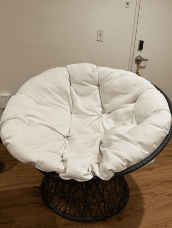 White Papasan Chair 1