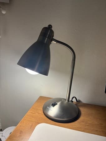 desk lamp - metal grey, adjustable 1