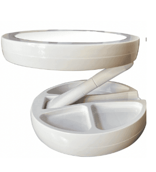 Foldable Double-Sided Makeup Mirror (with lights!) 6” 2