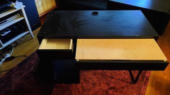 Two Black IKEA Office Desks 2