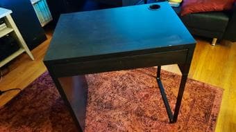 Two Black IKEA Office Desks 3