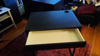 Two Black IKEA Office Desks 4