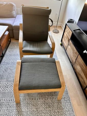 IKEA Chair + Footstool – Excellent Condition – $100 (Original $260) 1