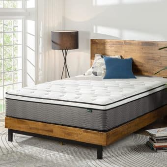 12 Inch Solid Wood Platform Bed and Extra Firm Mattress ZINUS 12 Inch 3