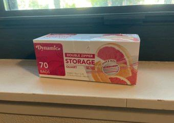 FOR SALE: 70 double zipper storage plastic bags 1