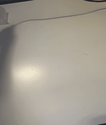 white office table and grey office chair 1