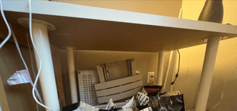 white office table and grey office chair 4