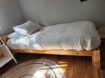 Twin bed frame (2 available, ask for mattress) 2
