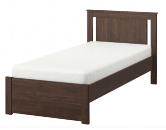Ikea twin bed - great condition - brown 1