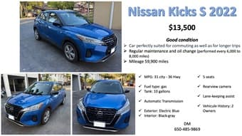 2022 Nissan Kicks S 1