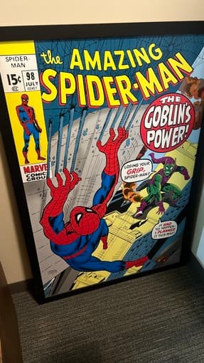 Spiderman framed poster 1