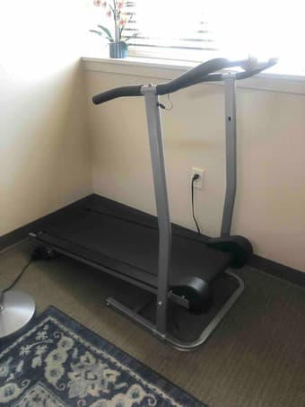 Selling Treadmill ($50), rug ($40), lamp ($15), whiteboard ($15) 4