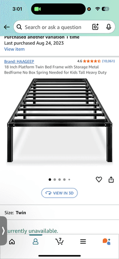 Bed frame - full size, compact, heavy duty 2