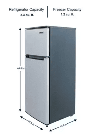 Magic Chef 4.5 cu. ft. 2 Door Mini Fridge with Freezer 3