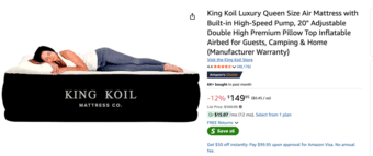 Selling Queen-Sized Inflatable Mattress 2