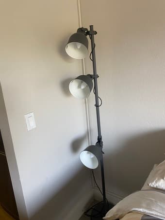 Grey Floor Lamp, 3-spot 1