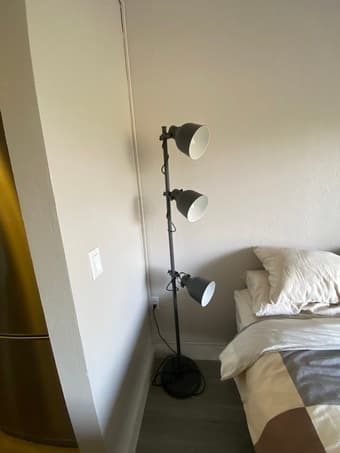 Grey Floor Lamp, 3-spot 3