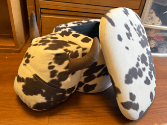 Cow storage ottoman 1