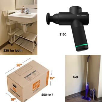 Moving sale - boxes, bed, vanity+mirror, chair etc. 4