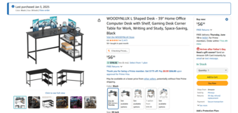 L shaped table for sale 1