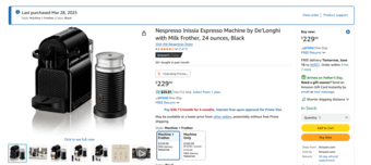 Nespresso Inissia Espresso Machine by De'Longhi with Milk Frother 2