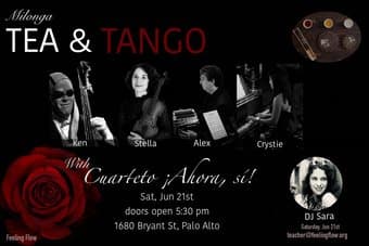 Tea & Tango w/ Cuarteto iAhora, si! - Bandoneó, Piano, Violin, Bass 1