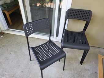 4 Ikea Adde Chairs, Ikea Poang armchair with ottoman and Sleeper Sofa 3