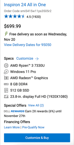 Nearly New DELL All-in-One PC for Sale 2