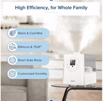 Humidifier for Bedroom Large Room Home 6L w/ Remote Control 3