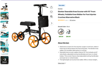 Knee scooter for foot injury 2