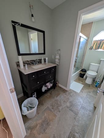 Furnished bedroom+office, private bath in shared house, Newark 2