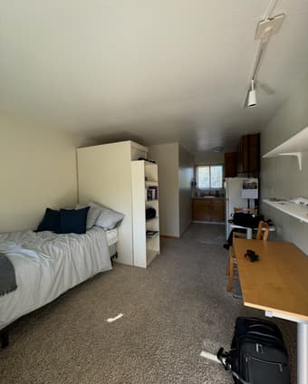 Studio apartment available one block from campus 2